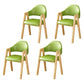 Upholstered Scandinavian Coffee Shop Arm Chair Open Matte Finish Dining Chair Green 4 Piece Set Clearhalo ' kitchen&dining_furn' 'Dining Chairs' 'Dining Tables & Seating' 'dining_chair' 'furn' 'furn_dining_chair' 'Furniture' 'furniture_dining_chair' 'Kitchen & Dining Furniture' 'kitchen' 3827003