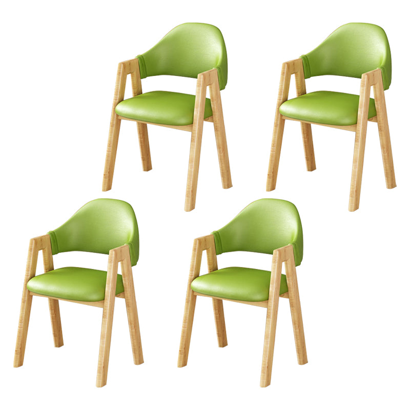 Upholstered Scandinavian Coffee Shop Arm Chair Open Matte Finish Dining Chair Green 4 Piece Set Clearhalo ' kitchen&dining_furn' 'Dining Chairs' 'Dining Tables & Seating' 'dining_chair' 'furn' 'furn_dining_chair' 'Furniture' 'furniture_dining_chair' 'Kitchen & Dining Furniture' 'kitchen' 3827003