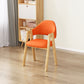Upholstered Scandinavian Coffee Shop Arm Chair Open Matte Finish Dining Chair Orange Red 1 Piece Clearhalo ' kitchen&dining_furn' 'Dining Chairs' 'Dining Tables & Seating' 'dining_chair' 'furn' 'furn_dining_chair' 'Furniture' 'furniture_dining_chair' 'Kitchen & Dining Furniture' 'kitchen' 3827004