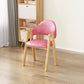 Upholstered Scandinavian Coffee Shop Arm Chair Open Matte Finish Dining Chair Light Pink 1 Piece Clearhalo ' kitchen&dining_furn' 'Dining Chairs' 'Dining Tables & Seating' 'dining_chair' 'furn' 'furn_dining_chair' 'Furniture' 'furniture_dining_chair' 'Kitchen & Dining Furniture' 'kitchen' 3827010