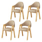 Upholstered Scandinavian Coffee Shop Arm Chair Open Matte Finish Dining Chair Khaki 4 Piece Set Clearhalo ' kitchen&dining_furn' 'Dining Chairs' 'Dining Tables & Seating' 'dining_chair' 'furn' 'furn_dining_chair' 'Furniture' 'furniture_dining_chair' 'Kitchen & Dining Furniture' 'kitchen' 3827015