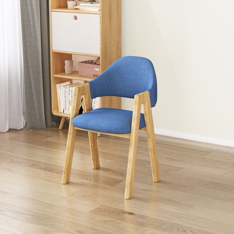 Upholstered Scandinavian Coffee Shop Arm Chair Open Matte Finish Dining Chair Blue 1 Piece Clearhalo ' kitchen&dining_furn' 'Dining Chairs' 'Dining Tables & Seating' 'dining_chair' 'furn' 'furn_dining_chair' 'Furniture' 'furniture_dining_chair' 'Kitchen & Dining Furniture' 'kitchen' 3827022