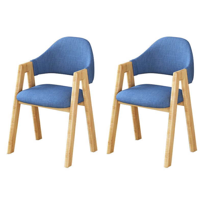 Upholstered Scandinavian Coffee Shop Arm Chair Open Matte Finish Dining Chair Blue 2 Piece Set Clearhalo ' kitchen&dining_furn' 'Dining Chairs' 'Dining Tables & Seating' 'dining_chair' 'furn' 'furn_dining_chair' 'Furniture' 'furniture_dining_chair' 'Kitchen & Dining Furniture' 'kitchen' 3827023