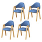 Upholstered Scandinavian Coffee Shop Arm Chair Open Matte Finish Dining Chair Blue 4 Piece Set Clearhalo ' kitchen&dining_furn' 'Dining Chairs' 'Dining Tables & Seating' 'dining_chair' 'furn' 'furn_dining_chair' 'Furniture' 'furniture_dining_chair' 'Kitchen & Dining Furniture' 'kitchen' 3827024