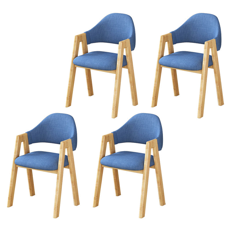 Upholstered Scandinavian Coffee Shop Arm Chair Open Matte Finish Dining Chair Blue 4 Piece Set Clearhalo ' kitchen&dining_furn' 'Dining Chairs' 'Dining Tables & Seating' 'dining_chair' 'furn' 'furn_dining_chair' 'Furniture' 'furniture_dining_chair' 'Kitchen & Dining Furniture' 'kitchen' 3827024