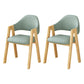 Upholstered Scandinavian Coffee Shop Arm Chair Open Matte Finish Dining Chair White-Green 2 Piece Set Clearhalo ' kitchen&dining_furn' 'Dining Chairs' 'Dining Tables & Seating' 'dining_chair' 'furn' 'furn_dining_chair' 'Furniture' 'furniture_dining_chair' 'Kitchen & Dining Furniture' 'kitchen' 3827026