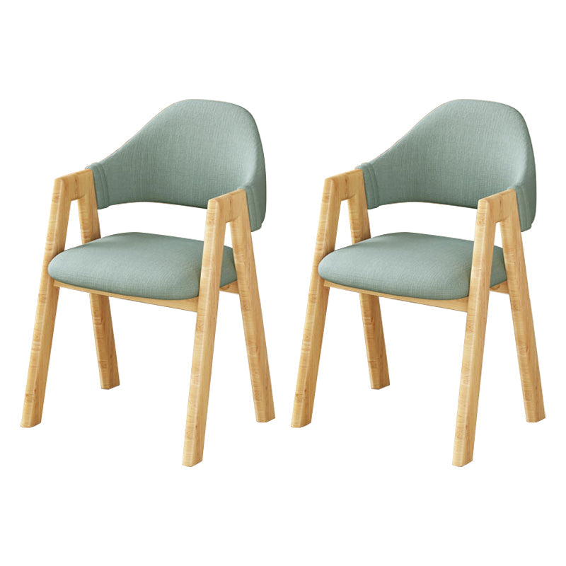 Upholstered Scandinavian Coffee Shop Arm Chair Open Matte Finish Dining Chair White-Green 2 Piece Set Clearhalo ' kitchen&dining_furn' 'Dining Chairs' 'Dining Tables & Seating' 'dining_chair' 'furn' 'furn_dining_chair' 'Furniture' 'furniture_dining_chair' 'Kitchen & Dining Furniture' 'kitchen' 3827026