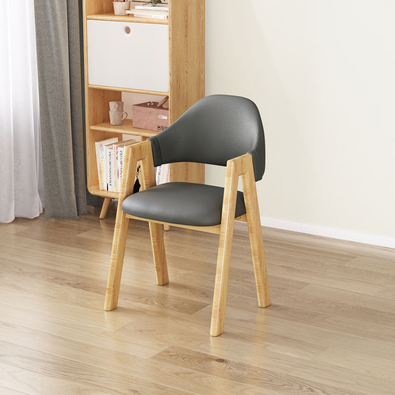 Upholstered Scandinavian Coffee Shop Arm Chair Open Matte Finish Dining Chair Silver Gray 1 Piece Clearhalo ' kitchen&dining_furn' 'Dining Chairs' 'Dining Tables & Seating' 'dining_chair' 'furn' 'furn_dining_chair' 'Furniture' 'furniture_dining_chair' 'Kitchen & Dining Furniture' 'kitchen' 3827028