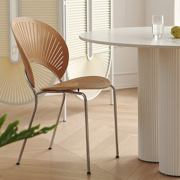 Contemporary Metal Dining Room Chairs Wood Dining Armless chairs for Home Use Clearhalo ' kitchen&dining_furn' 'Dining Chairs' 'Dining Tables & Seating' 'dining_chair' 'furn' 'furn_dining_chair' 'Furniture' 'furniture_dining_chair' 'Kitchen & Dining Furniture' 'kitchen' 3827031