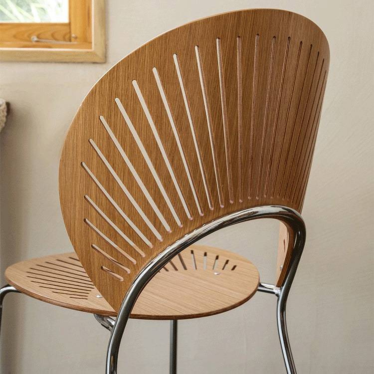 Contemporary Metal Dining Room Chairs Wood Dining Armless chairs for Home Use Clearhalo ' kitchen&dining_furn' 'Dining Chairs' 'Dining Tables & Seating' 'dining_chair' 'furn' 'furn_dining_chair' 'Furniture' 'furniture_dining_chair' 'Kitchen & Dining Furniture' 'kitchen' 3827042