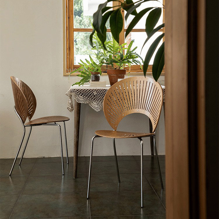 Contemporary Metal Dining Room Chairs Wood Dining Armless chairs for Home Use Clearhalo ' kitchen&dining_furn' 'Dining Chairs' 'Dining Tables & Seating' 'dining_chair' 'furn' 'furn_dining_chair' 'Furniture' 'furniture_dining_chair' 'Kitchen & Dining Furniture' 'kitchen' 3827043