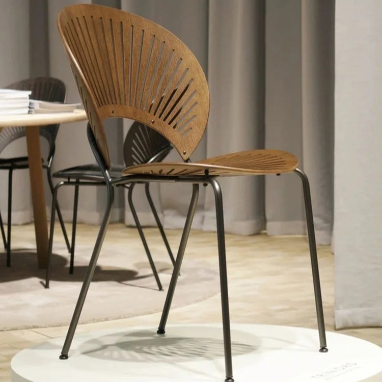 Contemporary Metal Dining Room Chairs Wood Dining Armless chairs for Home Use Clearhalo ' kitchen&dining_furn' 'Dining Chairs' 'Dining Tables & Seating' 'dining_chair' 'furn' 'furn_dining_chair' 'Furniture' 'furniture_dining_chair' 'Kitchen & Dining Furniture' 'kitchen' 3827048