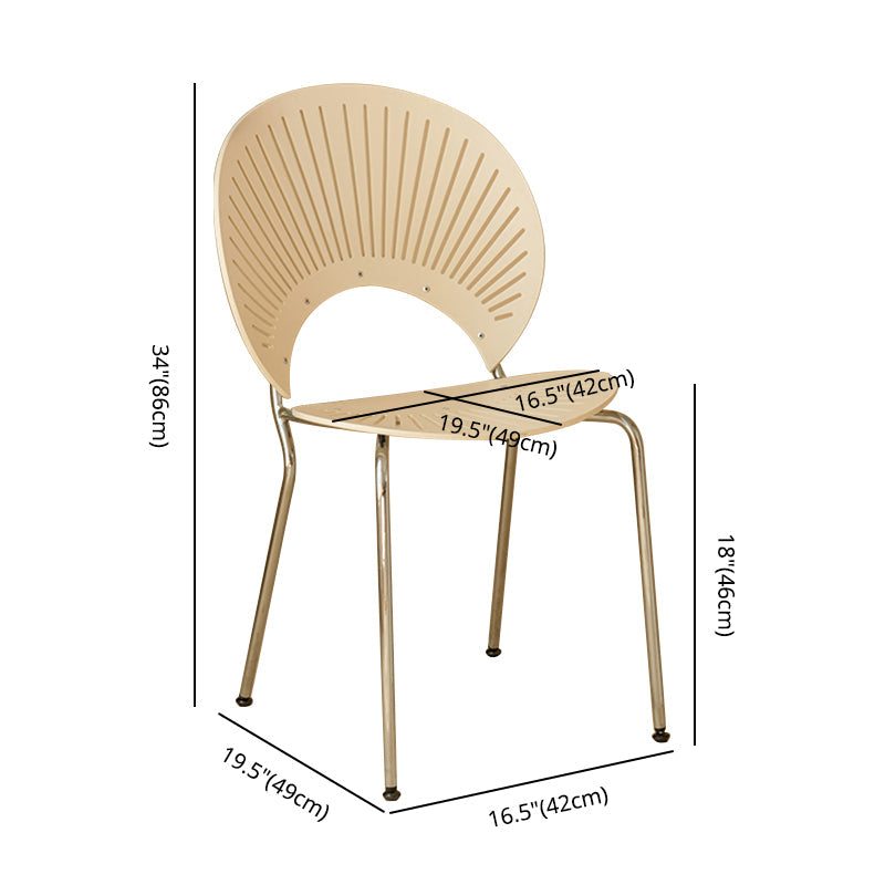 Contemporary Metal Dining Room Chairs Wood Dining Armless chairs for Home Use Clearhalo ' kitchen&dining_furn' 'Dining Chairs' 'Dining Tables & Seating' 'dining_chair' 'furn' 'furn_dining_chair' 'Furniture' 'furniture_dining_chair' 'Kitchen & Dining Furniture' 'kitchen' 3827049