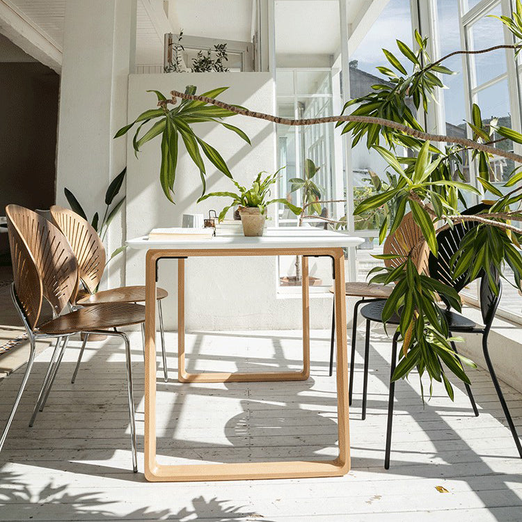 Contemporary Metal Dining Room Chairs Wood Dining Armless chairs for Home Use Clearhalo ' kitchen&dining_furn' 'Dining Chairs' 'Dining Tables & Seating' 'dining_chair' 'furn' 'furn_dining_chair' 'Furniture' 'furniture_dining_chair' 'Kitchen & Dining Furniture' 'kitchen' 3827052