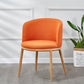 Scandinavian Home Side Chair Parsons Back Metal Upholstered Dining Room Chair Orange 1 Piece Clearhalo ' kitchen&dining_furn' 'Dining Chairs' 'Dining Tables & Seating' 'dining_chair' 'furn' 'furn_dining_chair' 'Furniture' 'furniture_dining_chair' 'Kitchen & Dining Furniture' 'kitchen' 3827074