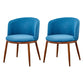 Scandinavian Home Side Chair Parsons Back Metal Upholstered Dining Room Chair Blue 2 Piece Set Clearhalo ' kitchen&dining_furn' 'Dining Chairs' 'Dining Tables & Seating' 'dining_chair' 'furn' 'furn_dining_chair' 'Furniture' 'furniture_dining_chair' 'Kitchen & Dining Furniture' 'kitchen' 3827081