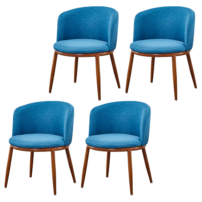 Scandinavian Home Side Chair Parsons Back Metal Upholstered Dining Room Chair Blue 4 Piece Set Clearhalo ' kitchen&dining_furn' 'Dining Chairs' 'Dining Tables & Seating' 'dining_chair' 'furn' 'furn_dining_chair' 'Furniture' 'furniture_dining_chair' 'Kitchen & Dining Furniture' 'kitchen' 3827084