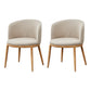 Scandinavian Home Side Chair Parsons Back Metal Upholstered Dining Room Chair Off-White 2 Piece Set Clearhalo ' kitchen&dining_furn' 'Dining Chairs' 'Dining Tables & Seating' 'dining_chair' 'furn' 'furn_dining_chair' 'Furniture' 'furniture_dining_chair' 'Kitchen & Dining Furniture' 'kitchen' 3827087