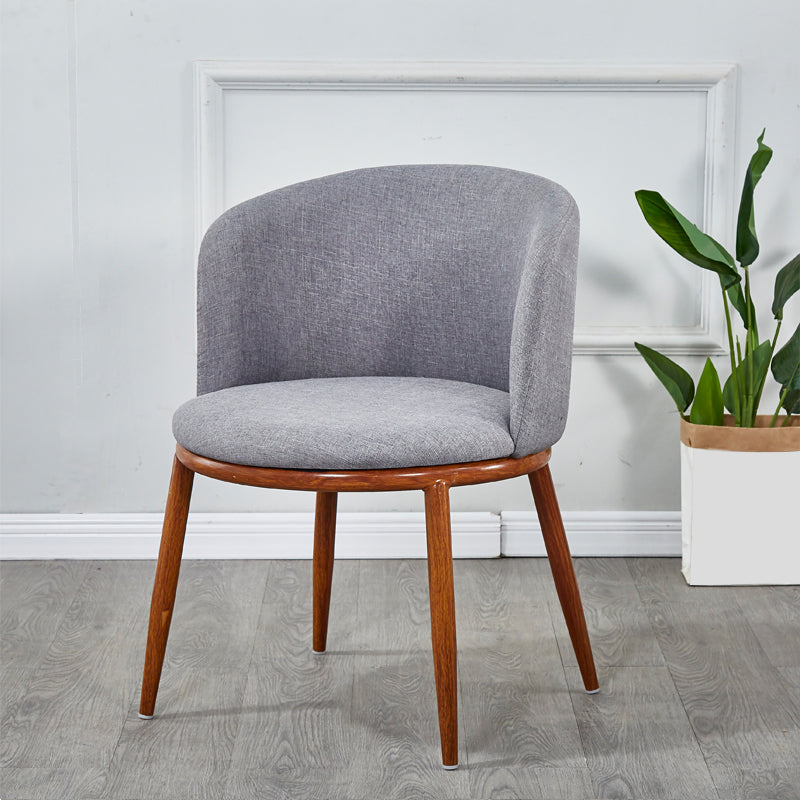 Scandinavian Home Side Chair Parsons Back Metal Upholstered Dining Room Chair Grey 1 Piece Clearhalo ' kitchen&dining_furn' 'Dining Chairs' 'Dining Tables & Seating' 'dining_chair' 'furn' 'furn_dining_chair' 'Furniture' 'furniture_dining_chair' 'Kitchen & Dining Furniture' 'kitchen' 3827092