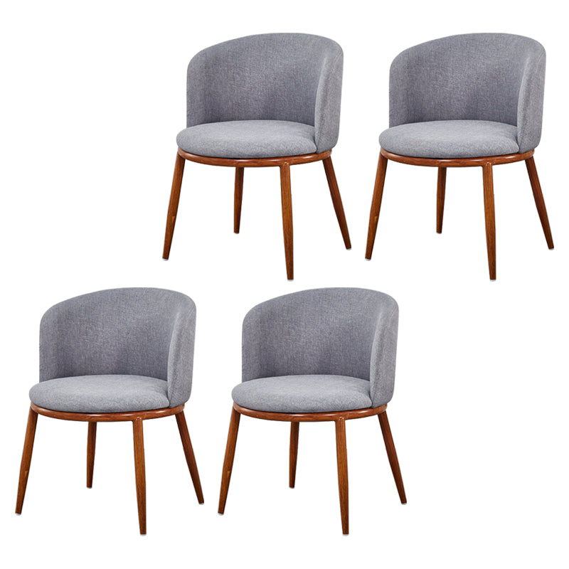 Scandinavian Home Side Chair Parsons Back Metal Upholstered Dining Room Chair Grey 4 Piece Set Clearhalo ' kitchen&dining_furn' 'Dining Chairs' 'Dining Tables & Seating' 'dining_chair' 'furn' 'furn_dining_chair' 'Furniture' 'furniture_dining_chair' 'Kitchen & Dining Furniture' 'kitchen' 3827096