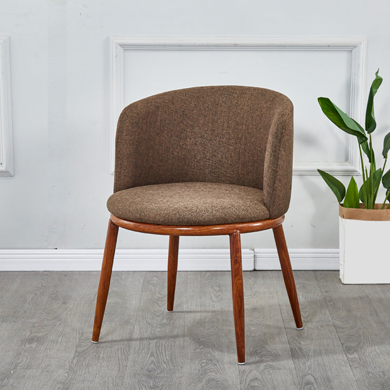 Scandinavian Home Side Chair Parsons Back Metal Upholstered Dining Room Chair Coffee 1 Piece Clearhalo ' kitchen&dining_furn' 'Dining Chairs' 'Dining Tables & Seating' 'dining_chair' 'furn' 'furn_dining_chair' 'Furniture' 'furniture_dining_chair' 'Kitchen & Dining Furniture' 'kitchen' 3827097