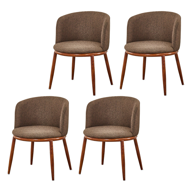 Scandinavian Home Side Chair Parsons Back Metal Upholstered Dining Room Chair Coffee 4 Piece Set Clearhalo ' kitchen&dining_furn' 'Dining Chairs' 'Dining Tables & Seating' 'dining_chair' 'furn' 'furn_dining_chair' 'Furniture' 'furniture_dining_chair' 'Kitchen & Dining Furniture' 'kitchen' 3827099