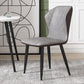 Scandinavian Home Side Chair Wingback Metal Upholstered Dining Room Chair Light Gray 1 Piece Clearhalo ' kitchen&dining_furn' 'Dining Chairs' 'Dining Tables & Seating' 'dining_chair' 'furn' 'furn_dining_chair' 'Furniture' 'furniture_dining_chair' 'Kitchen & Dining Furniture' 'kitchen' 3827106