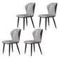 Scandinavian Home Side Chair Wingback Metal Upholstered Dining Room Chair Light Gray 4 Piece Set Clearhalo ' kitchen&dining_furn' 'Dining Chairs' 'Dining Tables & Seating' 'dining_chair' 'furn' 'furn_dining_chair' 'Furniture' 'furniture_dining_chair' 'Kitchen & Dining Furniture' 'kitchen' 3827110