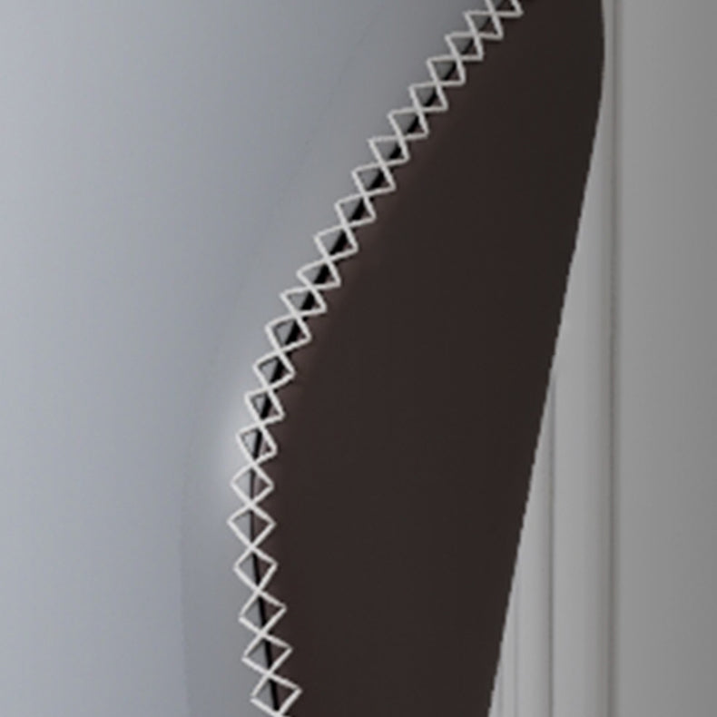 Scandinavian Home Side Chair Wingback Metal Upholstered Dining Room Chair Clearhalo ' kitchen&dining_furn' 'Dining Chairs' 'Dining Tables & Seating' 'dining_chair' 'furn' 'furn_dining_chair' 'Furniture' 'furniture_dining_chair' 'Kitchen & Dining Furniture' 'kitchen' 3827111