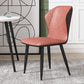 Scandinavian Home Side Chair Wingback Metal Upholstered Dining Room Chair Orange Red 1 Piece Clearhalo ' kitchen&dining_furn' 'Dining Chairs' 'Dining Tables & Seating' 'dining_chair' 'furn' 'furn_dining_chair' 'Furniture' 'furniture_dining_chair' 'Kitchen & Dining Furniture' 'kitchen' 3827124