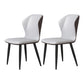 Scandinavian Home Side Chair Wingback Metal Upholstered Dining Room Chair Silver Gray 2 Piece Set Clearhalo ' kitchen&dining_furn' 'Dining Chairs' 'Dining Tables & Seating' 'dining_chair' 'furn' 'furn_dining_chair' 'Furniture' 'furniture_dining_chair' 'Kitchen & Dining Furniture' 'kitchen' 3827134