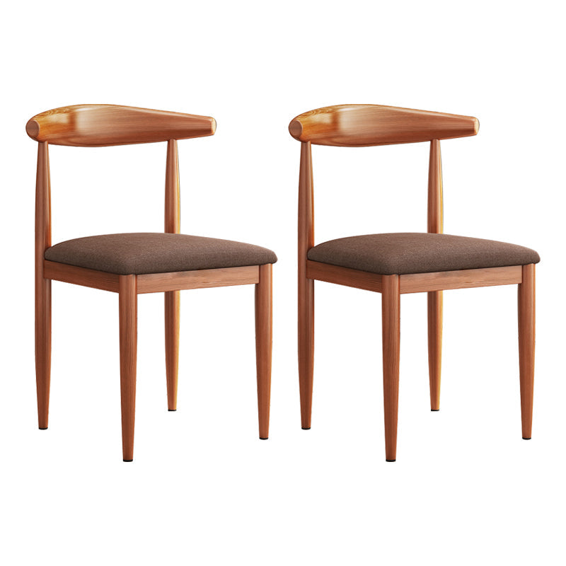 Modern Indoor-Outdoor Metal Chair Dining Room Armless Cow Horn Open Back Dining Side Chair Coffee 2 Piece Set Clearhalo ' kitchen&dining_furn' 'Dining Chairs' 'Dining Tables & Seating' 'dining_chair' 'furn' 'furn_dining_chair' 'Furniture' 'furniture_dining_chair' 'Kitchen & Dining Furniture' 'kitchen' 3827151