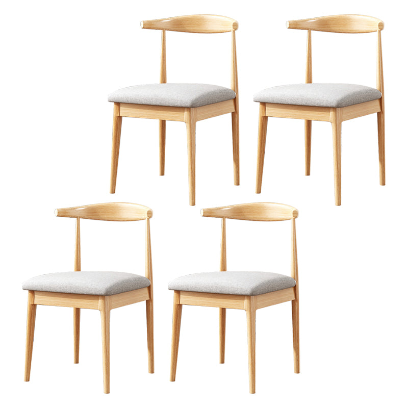 Home Contemporary Side Chair Open Back Metal Upholstered Dining Room Chair Grey 4 Piece Set Clearhalo ' kitchen&dining_furn' 'Dining Chairs' 'Dining Tables & Seating' 'dining_chair' 'furn' 'furn_dining_chair' 'Furniture' 'furniture_dining_chair' 'Kitchen & Dining Furniture' 'kitchen' 3827189