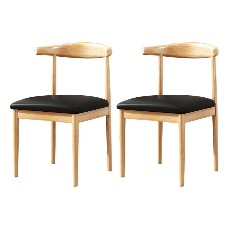 Home Contemporary Side Chair Open Back Metal Upholstered Dining Room Chair Gloss Black 2 Piece Set Clearhalo ' kitchen&dining_furn' 'Dining Chairs' 'Dining Tables & Seating' 'dining_chair' 'furn' 'furn_dining_chair' 'Furniture' 'furniture_dining_chair' 'Kitchen & Dining Furniture' 'kitchen' 3827194