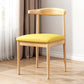 Home Contemporary Side Chair Open Back Metal Upholstered Dining Room Chair Yellow 1 Piece Clearhalo ' kitchen&dining_furn' 'Dining Chairs' 'Dining Tables & Seating' 'dining_chair' 'furn' 'furn_dining_chair' 'Furniture' 'furniture_dining_chair' 'Kitchen & Dining Furniture' 'kitchen' 3827198