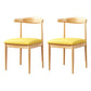 Home Contemporary Side Chair Open Back Metal Upholstered Dining Room Chair Yellow 2 Piece Set Clearhalo ' kitchen&dining_furn' 'Dining Chairs' 'Dining Tables & Seating' 'dining_chair' 'furn' 'furn_dining_chair' 'Furniture' 'furniture_dining_chair' 'Kitchen & Dining Furniture' 'kitchen' 3827200