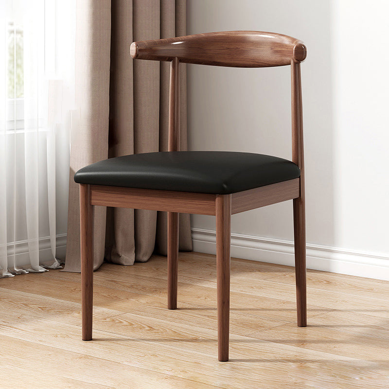 Home Contemporary Side Chair Open Back Metal Upholstered Dining Room Chair Black 1 Piece Clearhalo ' kitchen&dining_furn' 'Dining Chairs' 'Dining Tables & Seating' 'dining_chair' 'furn' 'furn_dining_chair' 'Furniture' 'furniture_dining_chair' 'Kitchen & Dining Furniture' 'kitchen' 3827207