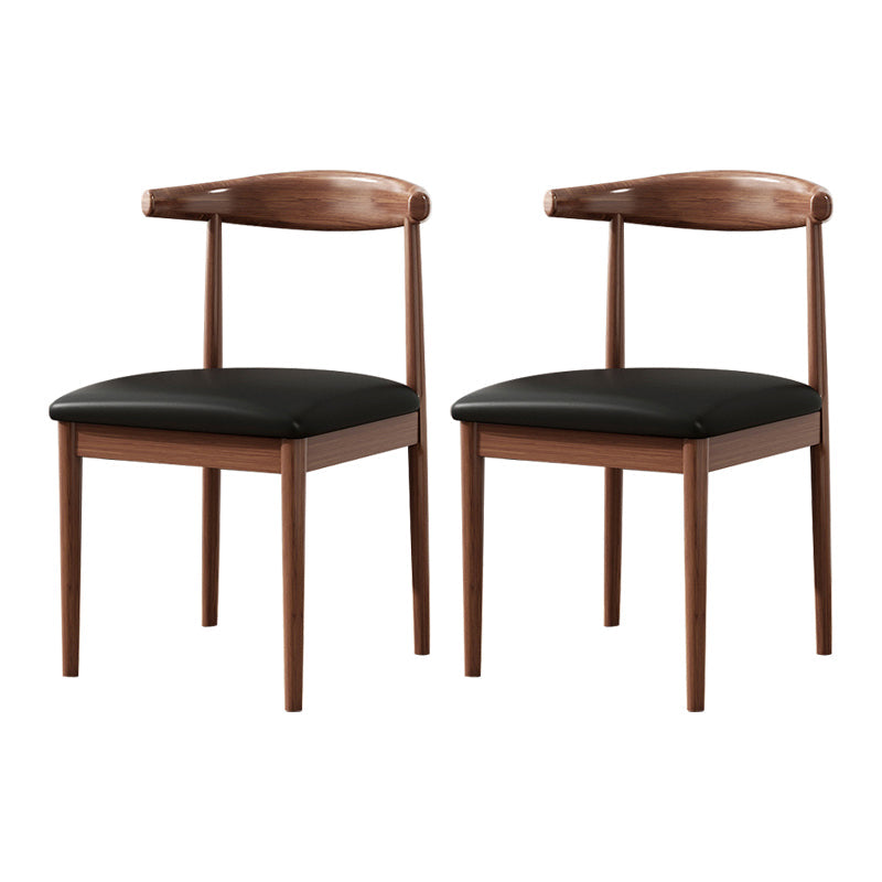 Home Contemporary Side Chair Open Back Metal Upholstered Dining Room Chair Black 2 Piece Set Clearhalo ' kitchen&dining_furn' 'Dining Chairs' 'Dining Tables & Seating' 'dining_chair' 'furn' 'furn_dining_chair' 'Furniture' 'furniture_dining_chair' 'Kitchen & Dining Furniture' 'kitchen' 3827208