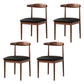 Home Contemporary Side Chair Open Back Metal Upholstered Dining Room Chair Black 4 Piece Set Clearhalo ' kitchen&dining_furn' 'Dining Chairs' 'Dining Tables & Seating' 'dining_chair' 'furn' 'furn_dining_chair' 'Furniture' 'furniture_dining_chair' 'Kitchen & Dining Furniture' 'kitchen' 3827209