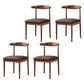 Home Contemporary Side Chair Open Back Metal Upholstered Dining Room Chair Dark Coffee 4 Piece Set Clearhalo ' kitchen&dining_furn' 'Dining Chairs' 'Dining Tables & Seating' 'dining_chair' 'furn' 'furn_dining_chair' 'Furniture' 'furniture_dining_chair' 'Kitchen & Dining Furniture' 'kitchen' 3827212