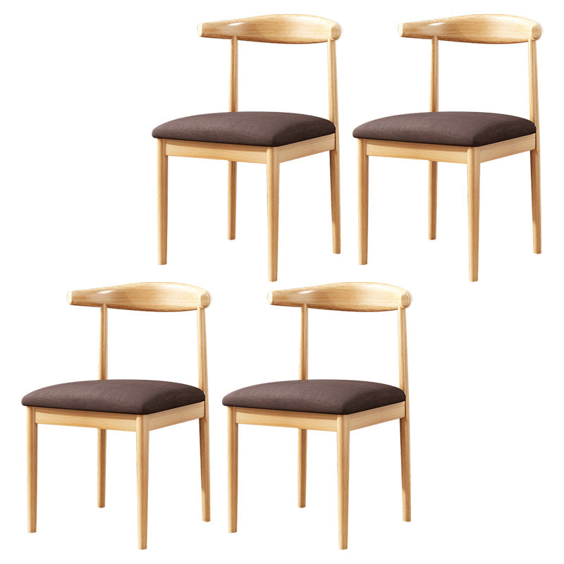 Home Contemporary Side Chair Open Back Metal Upholstered Dining Room Chair Light Coffee 4 Piece Set Clearhalo ' kitchen&dining_furn' 'Dining Chairs' 'Dining Tables & Seating' 'dining_chair' 'furn' 'furn_dining_chair' 'Furniture' 'furniture_dining_chair' 'Kitchen & Dining Furniture' 'kitchen' 3827218