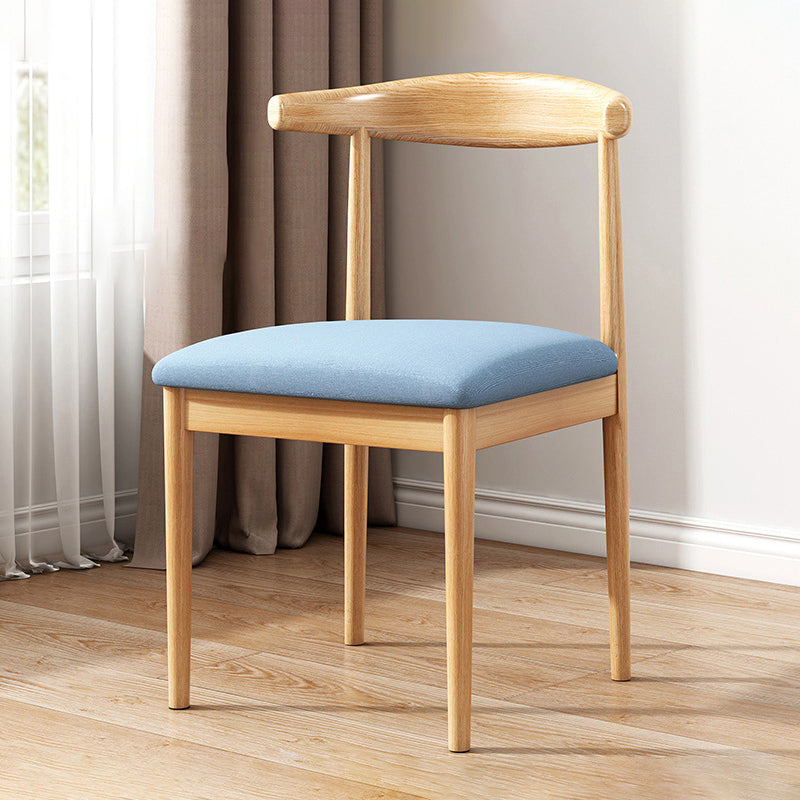 Home Contemporary Side Chair Open Back Metal Upholstered Dining Room Chair Blue 1 Piece Clearhalo ' kitchen&dining_furn' 'Dining Chairs' 'Dining Tables & Seating' 'dining_chair' 'furn' 'furn_dining_chair' 'Furniture' 'furniture_dining_chair' 'Kitchen & Dining Furniture' 'kitchen' 3827219