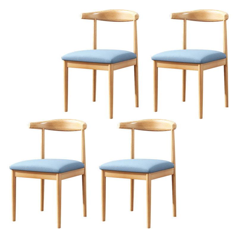 Home Contemporary Side Chair Open Back Metal Upholstered Dining Room Chair Blue 4 Piece Set Clearhalo ' kitchen&dining_furn' 'Dining Chairs' 'Dining Tables & Seating' 'dining_chair' 'furn' 'furn_dining_chair' 'Furniture' 'furniture_dining_chair' 'Kitchen & Dining Furniture' 'kitchen' 3827221