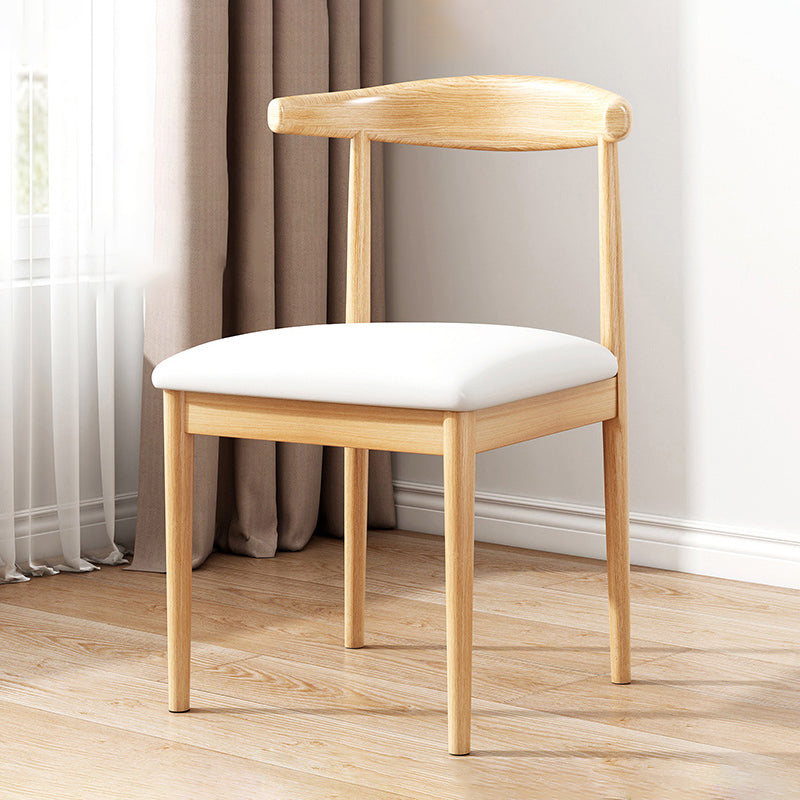 Home Contemporary Side Chair Open Back Metal Upholstered Dining Room Chair White 1 Piece Clearhalo ' kitchen&dining_furn' 'Dining Chairs' 'Dining Tables & Seating' 'dining_chair' 'furn' 'furn_dining_chair' 'Furniture' 'furniture_dining_chair' 'Kitchen & Dining Furniture' 'kitchen' 3827225