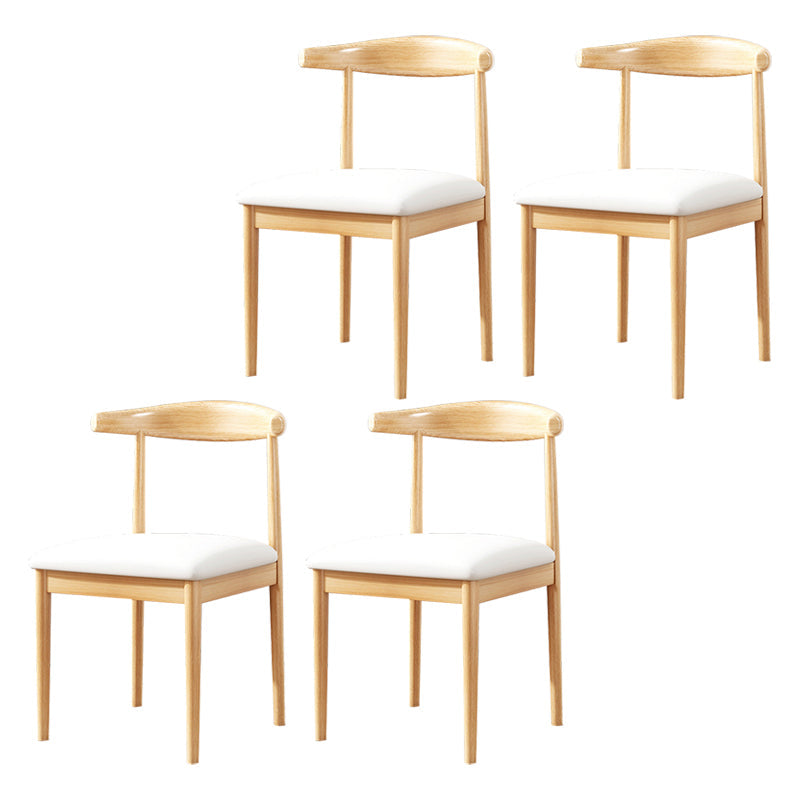 Home Contemporary Side Chair Open Back Metal Upholstered Dining Room Chair White 4 Piece Set Clearhalo ' kitchen&dining_furn' 'Dining Chairs' 'Dining Tables & Seating' 'dining_chair' 'furn' 'furn_dining_chair' 'Furniture' 'furniture_dining_chair' 'Kitchen & Dining Furniture' 'kitchen' 3827227