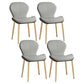 Leather Contemporary Home Side Chair Wingback Matte Finish Dining Chair Grey 4 Piece Set Brass Gold Clearhalo ' kitchen&dining_furn' 'Dining Chairs' 'Dining Tables & Seating' 'dining_chair' 'furn' 'furn_dining_chair' 'Furniture' 'furniture_dining_chair' 'Kitchen & Dining Furniture' 'kitchen' 3827241
