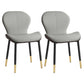 Leather Contemporary Home Side Chair Wingback Matte Finish Dining Chair Grey 2 Piece Set Black Gold Clearhalo ' kitchen&dining_furn' 'Dining Chairs' 'Dining Tables & Seating' 'dining_chair' 'furn' 'furn_dining_chair' 'Furniture' 'furniture_dining_chair' 'Kitchen & Dining Furniture' 'kitchen' 3827246