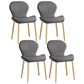 Leather Contemporary Home Side Chair Wingback Matte Finish Dining Chair Dark Gray 4 Piece Set Brass Gold Clearhalo ' kitchen&dining_furn' 'Dining Chairs' 'Dining Tables & Seating' 'dining_chair' 'furn' 'furn_dining_chair' 'Furniture' 'furniture_dining_chair' 'Kitchen & Dining Furniture' 'kitchen' 3827259