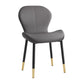 Leather Contemporary Home Side Chair Wingback Matte Finish Dining Chair Dark Gray 1 Piece Black Gold Clearhalo ' kitchen&dining_furn' 'Dining Chairs' 'Dining Tables & Seating' 'dining_chair' 'furn' 'furn_dining_chair' 'Furniture' 'furniture_dining_chair' 'Kitchen & Dining Furniture' 'kitchen' 3827260