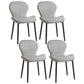 Leather Contemporary Home Side Chair Wingback Matte Finish Dining Chair Light Gray 4 Piece Set Black Clearhalo ' kitchen&dining_furn' 'Dining Chairs' 'Dining Tables & Seating' 'dining_chair' 'furn' 'furn_dining_chair' 'Furniture' 'furniture_dining_chair' 'Kitchen & Dining Furniture' 'kitchen' 3827265
